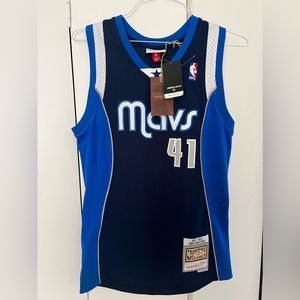 Throwback Hardwood Classic Authentic Dirk Nowitzki Jersey